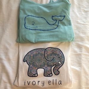 Vineyard vine and ivory Ella long sleeve shirts